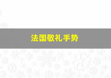 法国敬礼手势