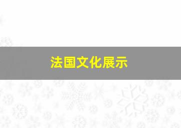 法国文化展示