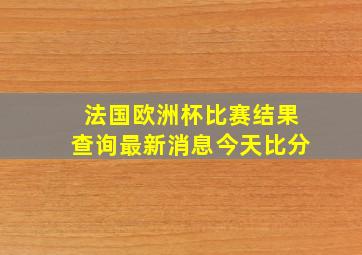 法国欧洲杯比赛结果查询最新消息今天比分