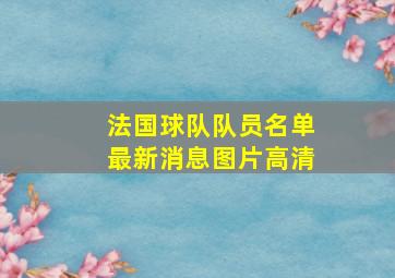 法国球队队员名单最新消息图片高清