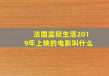 法国监狱生活2019年上映的电影叫什么