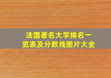 法国著名大学排名一览表及分数线图片大全