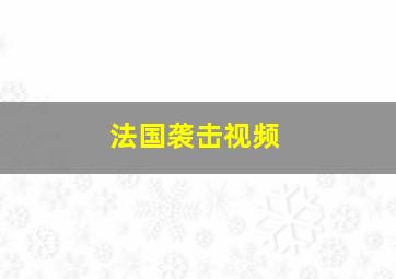 法国袭击视频