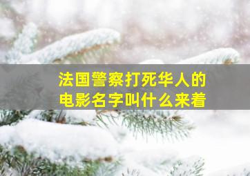 法国警察打死华人的电影名字叫什么来着