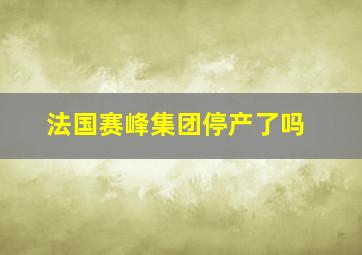 法国赛峰集团停产了吗