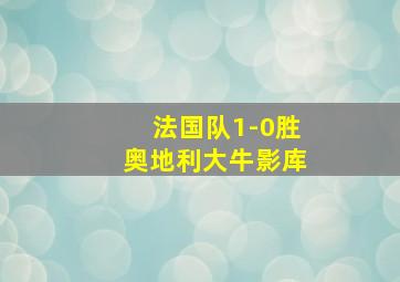 法国队1-0胜奥地利大牛影库