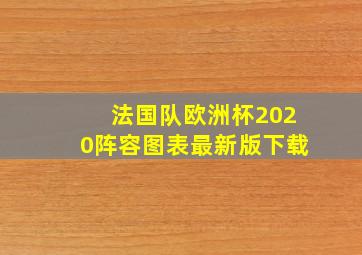 法国队欧洲杯2020阵容图表最新版下载