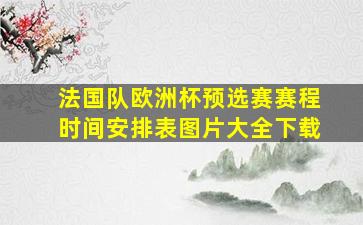 法国队欧洲杯预选赛赛程时间安排表图片大全下载