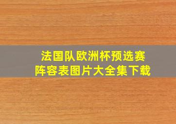 法国队欧洲杯预选赛阵容表图片大全集下载