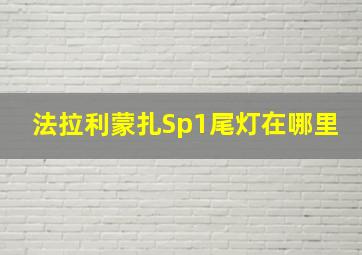 法拉利蒙扎Sp1尾灯在哪里