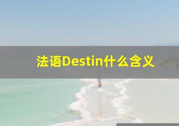 法语Destin什么含义