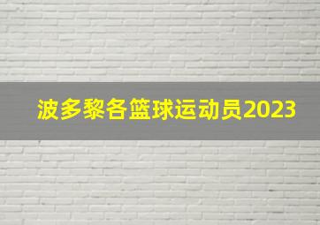 波多黎各篮球运动员2023