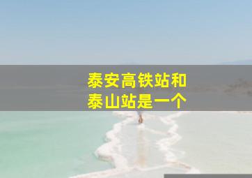 泰安高铁站和泰山站是一个