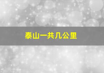 泰山一共几公里