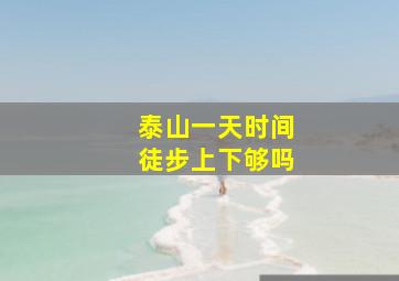 泰山一天时间徒步上下够吗