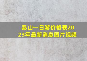 泰山一日游价格表2023年最新消息图片视频