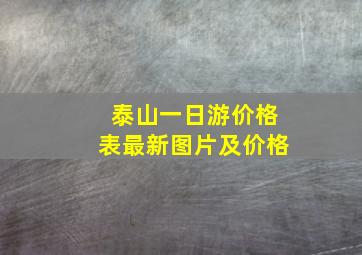 泰山一日游价格表最新图片及价格