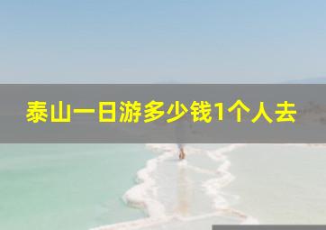 泰山一日游多少钱1个人去