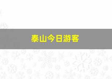 泰山今日游客