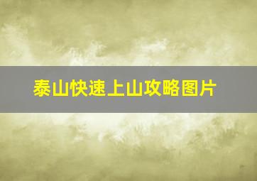 泰山快速上山攻略图片