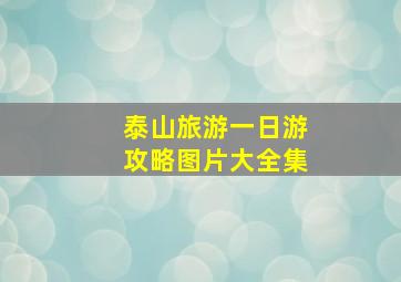 泰山旅游一日游攻略图片大全集