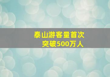 泰山游客量首次突破500万人