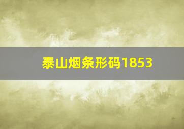 泰山烟条形码1853