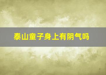 泰山童子身上有阴气吗