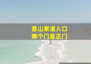 泰山索道入口哪个门是正门