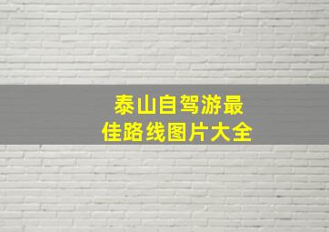 泰山自驾游最佳路线图片大全