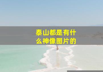 泰山都是有什么神像图片的