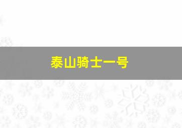 泰山骑士一号