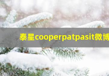 泰星cooperpatpasit微博