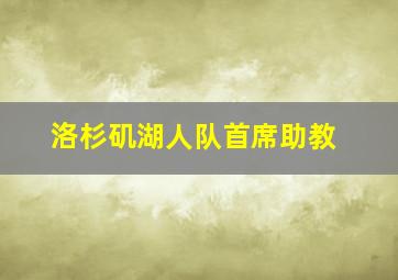 洛杉矶湖人队首席助教