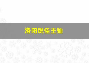 洛阳锐佳主轴