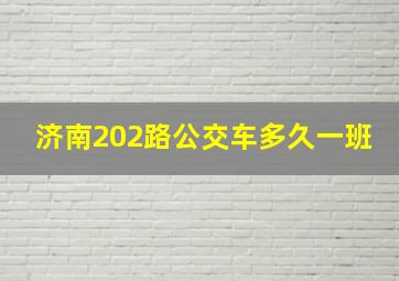 济南202路公交车多久一班