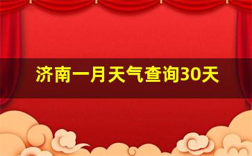 济南一月天气查询30天