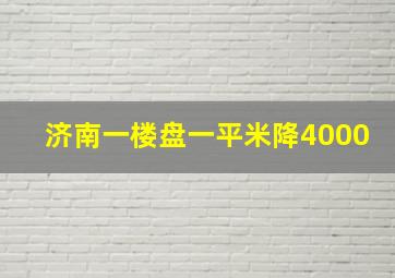 济南一楼盘一平米降4000