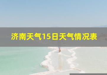 济南天气15日天气情况表