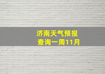 济南天气预报查询一周11月