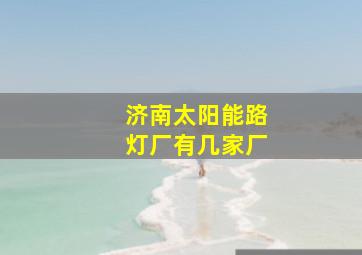 济南太阳能路灯厂有几家厂