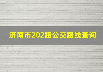 济南市202路公交路线查询