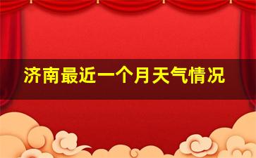 济南最近一个月天气情况