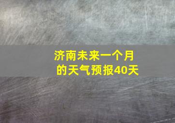 济南未来一个月的天气预报40天