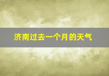 济南过去一个月的天气