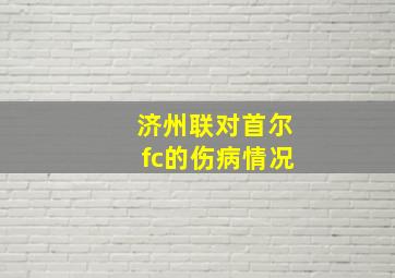 济州联对首尔fc的伤病情况