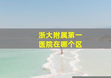 浙大附属第一医院在哪个区