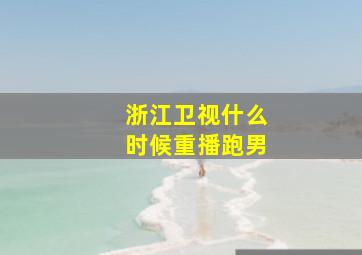 浙江卫视什么时候重播跑男