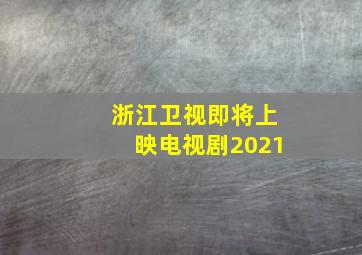 浙江卫视即将上映电视剧2021