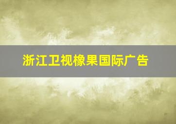 浙江卫视橡果国际广告